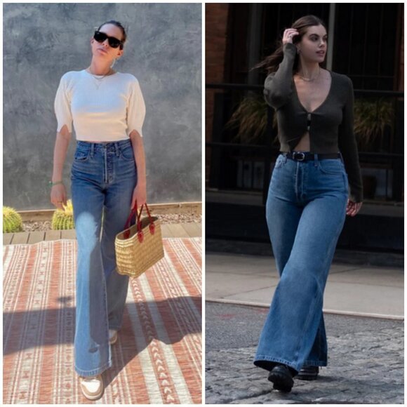 💕FAVORITE DAUGHTER💕 The Masha High Rise Wide Leg Jeans Long Beach Blue 31 NWOT - Picture 9 of 16